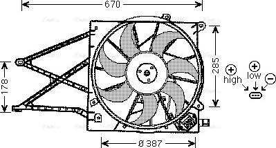 Ava Quality Cooling OL 7524 - Вентилятор, охолодження двигуна autozip.com.ua