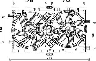 Ava Quality Cooling OL7641 - Вентилятор, охолодження двигуна autozip.com.ua