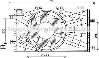 Ava Quality Cooling OL7622 - Вентилятор, охолодження двигуна autozip.com.ua