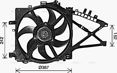 Ava Quality Cooling OL7741 - Вентилятор, охолодження двигуна autozip.com.ua