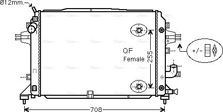 Ava Quality Cooling OLA2460 - Радіатор, охолодження двигуна autozip.com.ua