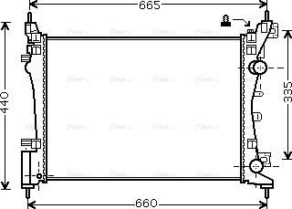 Ava Quality Cooling OLA2408 - Радіатор, охолодження двигуна autozip.com.ua