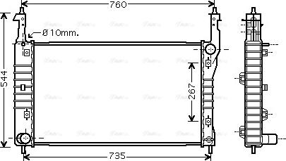 Ava Quality Cooling OLA2432 - Радіатор, охолодження двигуна autozip.com.ua