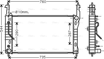 Ava Quality Cooling OLA2424 - Радіатор, охолодження двигуна autozip.com.ua