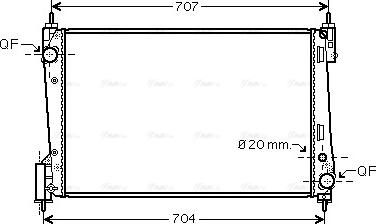 Ava Quality Cooling OLA2423 - Радіатор, охолодження двигуна autozip.com.ua