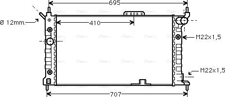 Ava Quality Cooling OLA2169 - Радіатор, охолодження двигуна autozip.com.ua