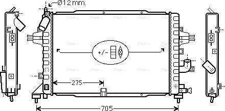 Ava Quality Cooling OLA2383 - Радіатор, охолодження двигуна autozip.com.ua