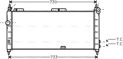 Ava Quality Cooling OLA2203 - Радіатор, охолодження двигуна autozip.com.ua