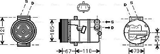 Ava Quality Cooling OL K494 - Компресор, кондиціонер autozip.com.ua