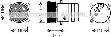 Ava Quality Cooling OLAK493 - Компресор, кондиціонер autozip.com.ua