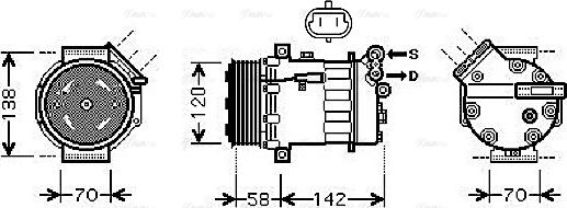 Ava Quality Cooling OL K448 - Компресор, кондиціонер autozip.com.ua