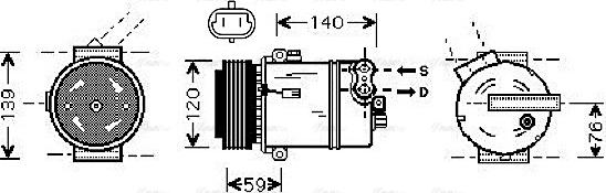 Ava Quality Cooling OL K409 - Компресор, кондиціонер autozip.com.ua