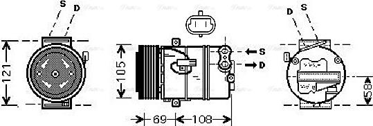 Ava Quality Cooling OL K438 - Компресор, кондиціонер autozip.com.ua