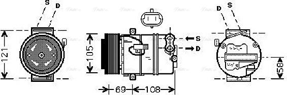 Ava Quality Cooling OL K426 - Компресор, кондиціонер autozip.com.ua