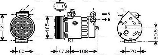 Ava Quality Cooling OLAK477 - Компресор, кондиціонер autozip.com.ua