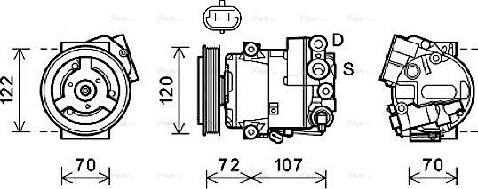 Ava Quality Cooling OLAK595 - Компресор, кондиціонер autozip.com.ua