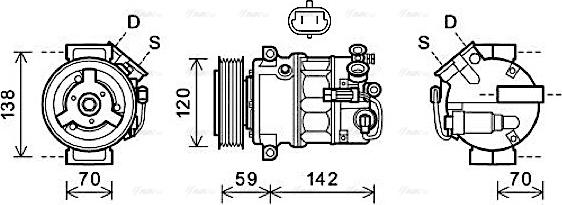 Ava Quality Cooling OLK579 - Компресор, кондиціонер autozip.com.ua