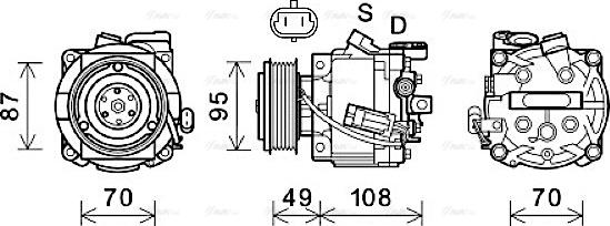 Ava Quality Cooling OLAK668 - Компресор, кондиціонер autozip.com.ua