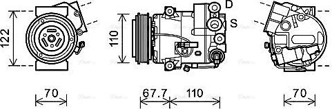 Ava Quality Cooling OLAK608 - Компресор, кондиціонер autozip.com.ua