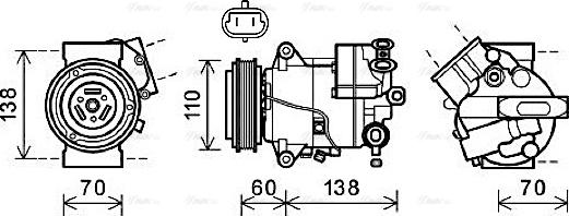 Ava Quality Cooling OLAK607 - Компресор, кондиціонер autozip.com.ua