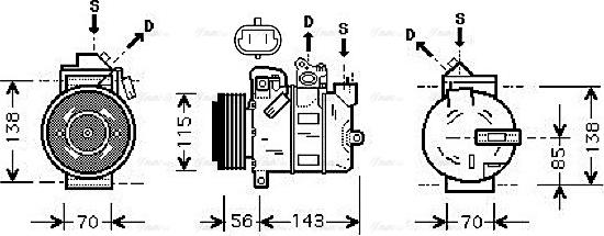 Ava Quality Cooling OLAK357 - Компресор, кондиціонер autozip.com.ua