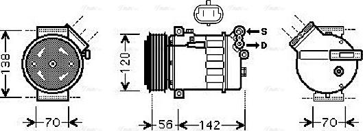 Ava Quality Cooling OLAK313 - Компресор, кондиціонер autozip.com.ua