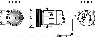 Ava Quality Cooling OLAK290 - Компресор, кондиціонер autozip.com.ua