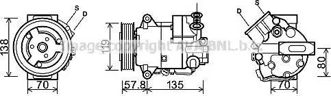 Ava Quality Cooling OL K497 - Компресор, кондиціонер autozip.com.ua