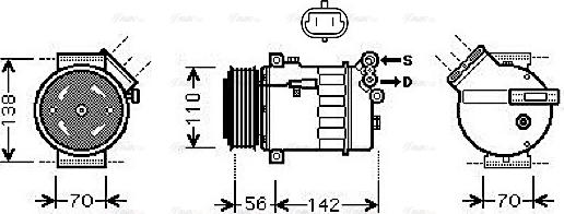 Ava Quality Cooling OL K449 - Компресор, кондиціонер autozip.com.ua