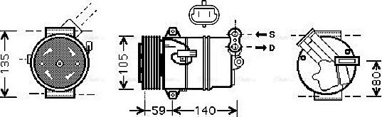 Ava Quality Cooling OL K446 - Компресор, кондиціонер autozip.com.ua