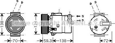 Ava Quality Cooling OL K413 - Компресор, кондиціонер autozip.com.ua