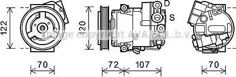 Ava Quality Cooling OLK595 - Компресор, кондиціонер autozip.com.ua