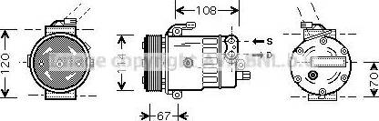 Ava Quality Cooling OL K319 - Компресор, кондиціонер autozip.com.ua