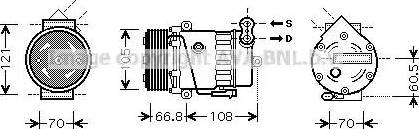 Ava Quality Cooling OL K389 - Компресор, кондиціонер autozip.com.ua