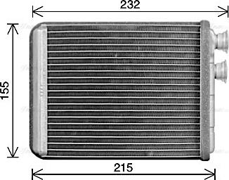 Ava Quality Cooling PE6431 - Теплообмінник, опалення салону autozip.com.ua