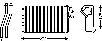 Ava Quality Cooling PE 6340 - Теплообмінник, опалення салону autozip.com.ua