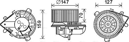 Ava Quality Cooling PE8393 - Вентилятор салону autozip.com.ua