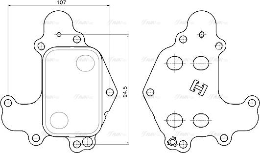 Ava Quality Cooling PE3434 - Масляний радіатор, рухове масло autozip.com.ua