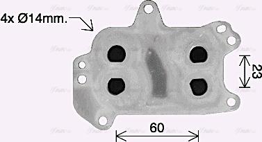 Ava Quality Cooling PE3424 - Масляний радіатор, рухове масло autozip.com.ua