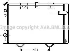 Ava Quality Cooling PE 2031 - Радіатор, охолодження двигуна autozip.com.ua