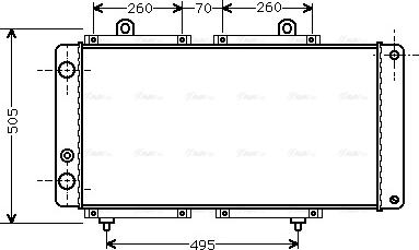 Ava Quality Cooling PE 2033 - Радіатор, охолодження двигуна autozip.com.ua