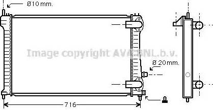 Ava Quality Cooling PE 2196 - Радіатор, охолодження двигуна autozip.com.ua