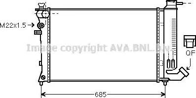 Ava Quality Cooling PE 2141 - Радіатор, охолодження двигуна autozip.com.ua