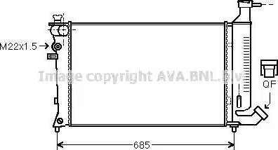 Ava Quality Cooling PE 2148 - Радіатор, охолодження двигуна autozip.com.ua