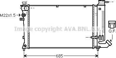 Ava Quality Cooling PE 2142 - Радіатор, охолодження двигуна autozip.com.ua