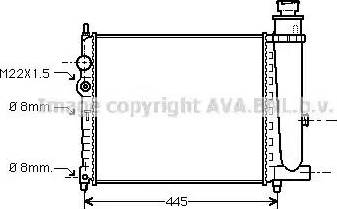 AVA PE 2116 - Радіатор, охолодження двигуна autozip.com.ua