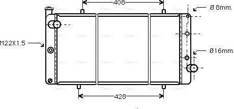 Ava Quality Cooling PE 2110 - Радіатор, охолодження двигуна autozip.com.ua