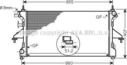 Ava Quality Cooling PE 2309 - Радіатор, охолодження двигуна autozip.com.ua