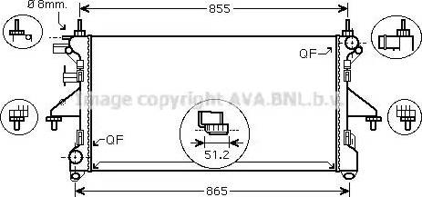 Ava Quality Cooling PE 2308 - Радіатор, охолодження двигуна autozip.com.ua