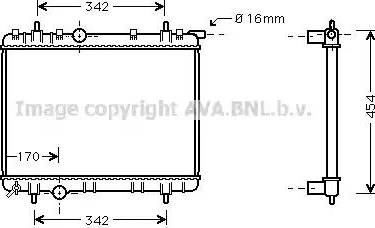 Ava Quality Cooling PE2245 - Радіатор, охолодження двигуна autozip.com.ua